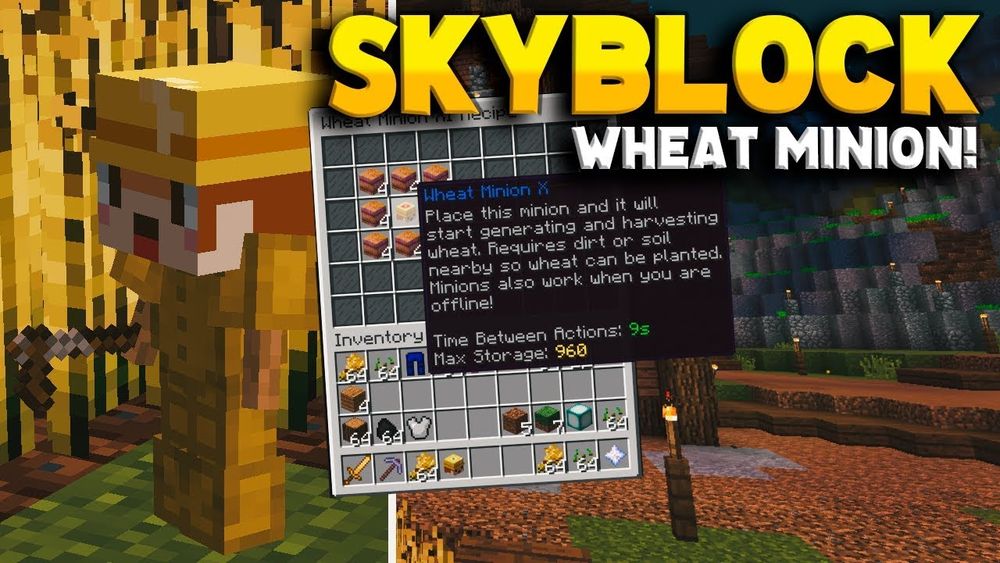 Wheat Minion in Hypixel Skyblock Minecraft Ultimate Guide