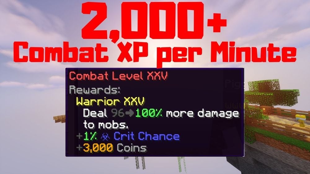 What is the best way to get Combat XP in Hypixel Skyblock?