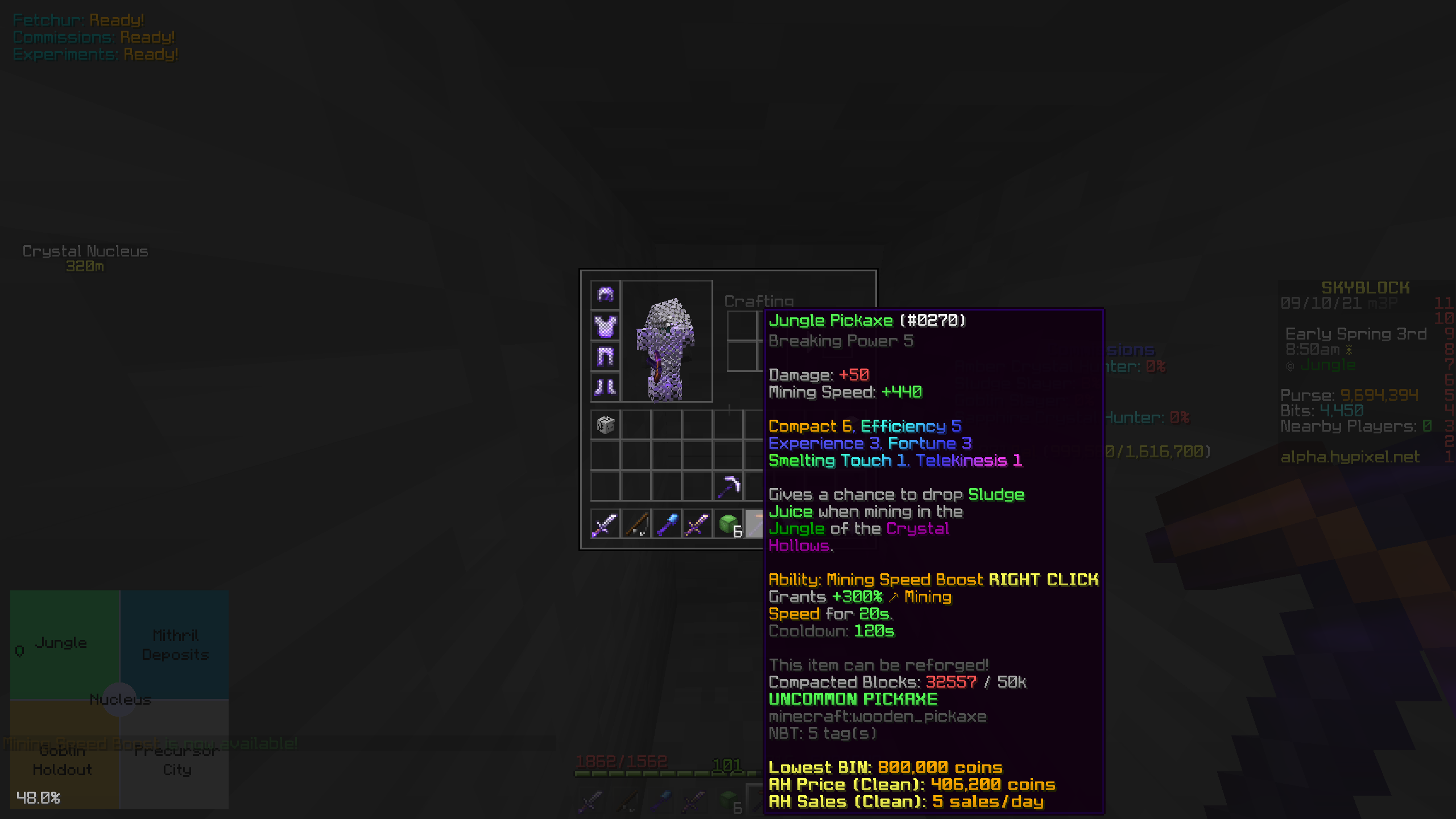 Jungle Pickaxe in Hypixel Skyblock Minecraft Ultimate Guide