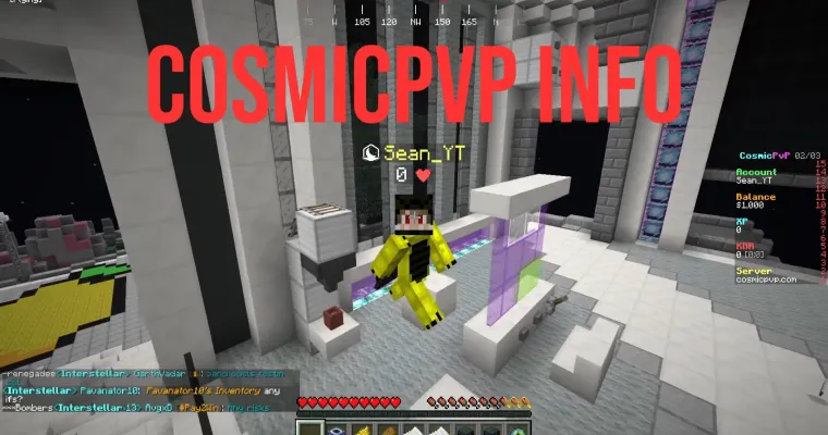 What is the IP for the CosmicPvP Minecraft Server?